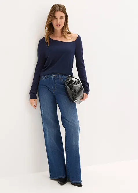 Genser i lett viskosemiks, bonprix