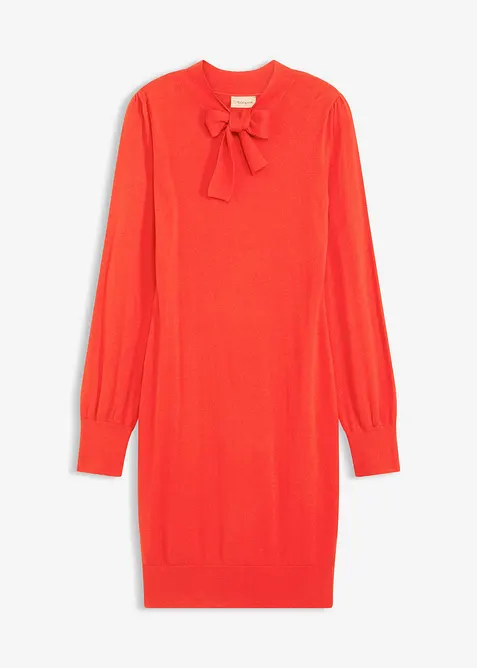 Strikket kjole i lett viskosemiks, bonprix