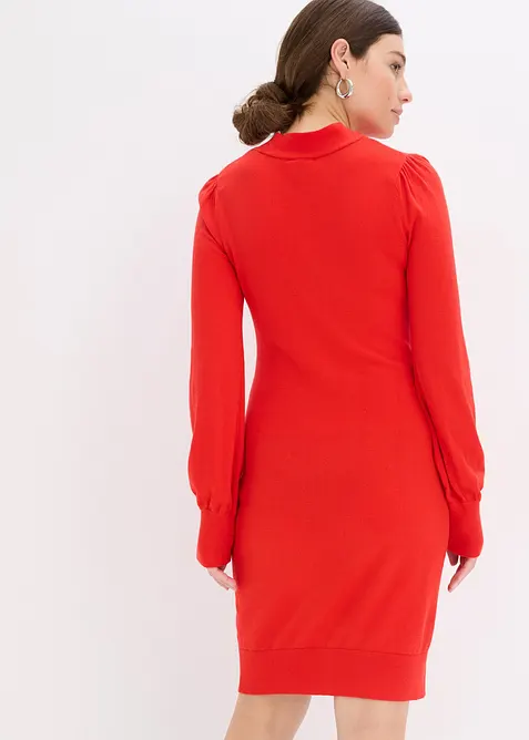 Strikket kjole i lett viskosemiks, bonprix