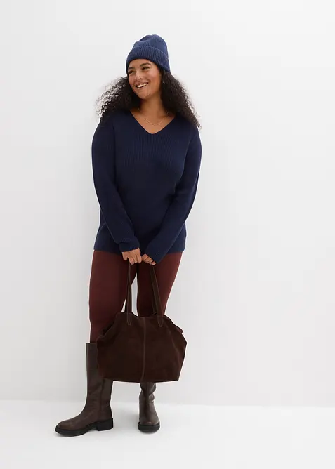 Finstrikket genser av 100% &oslash;kologisk bomull, bonprix