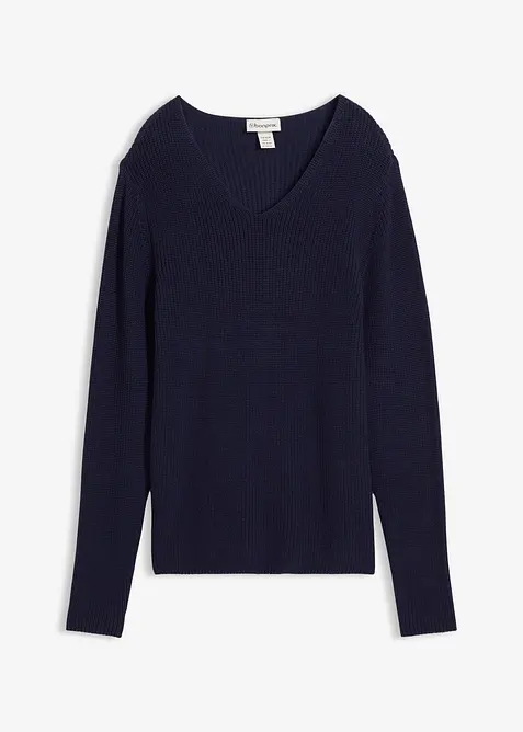 Finstrikket genser av 100% &oslash;kologisk bomull, bonprix