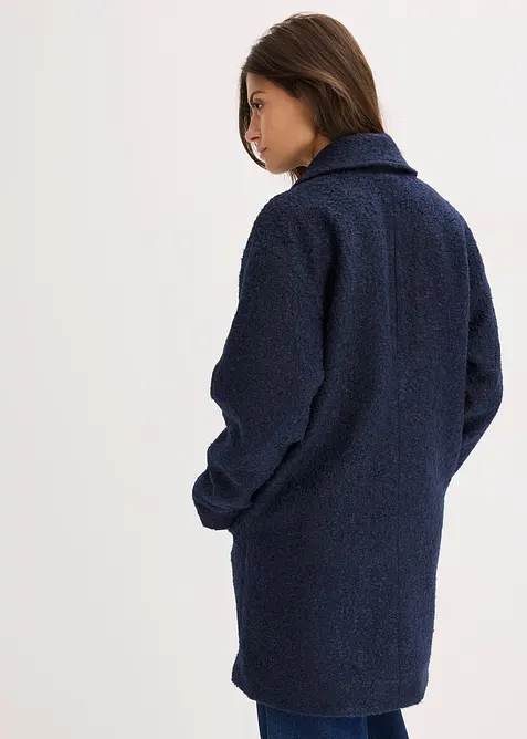 Kort, oversized kåpe i bouclé, bonprix