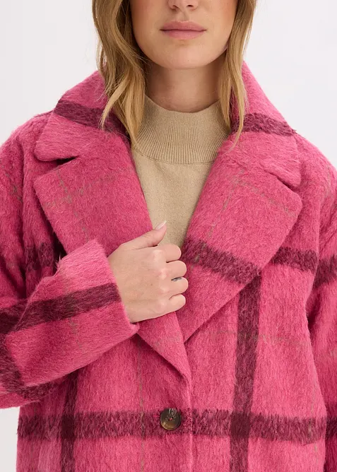 Oversized kåpe i ull-look, bonprix