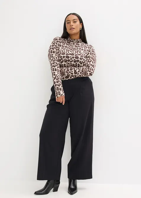 Langermet topp av myk viskosemiks, bonprix