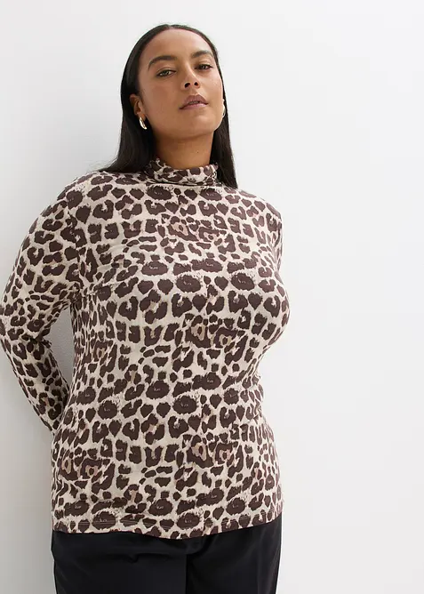 Langermet topp av myk viskosemiks, bonprix