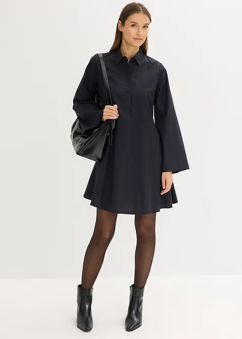 Skjortekjole i 100% bomull, bonprix