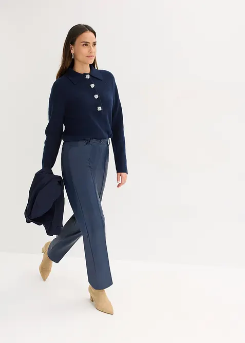 Pologenser med ullandel, bonprix