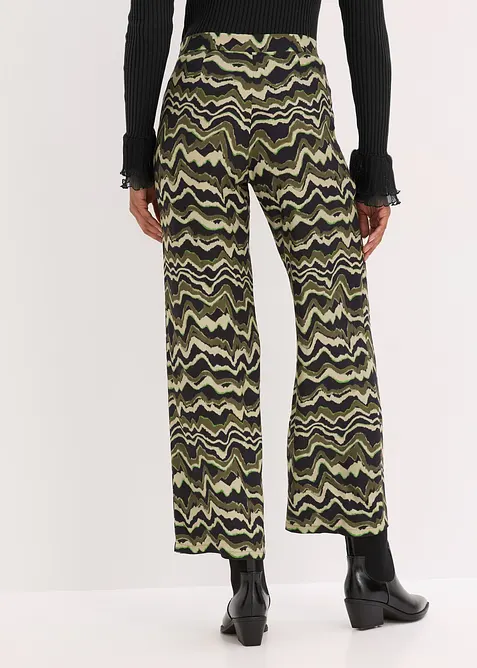 Vid bukse av lett viskosekrepp, bonprix