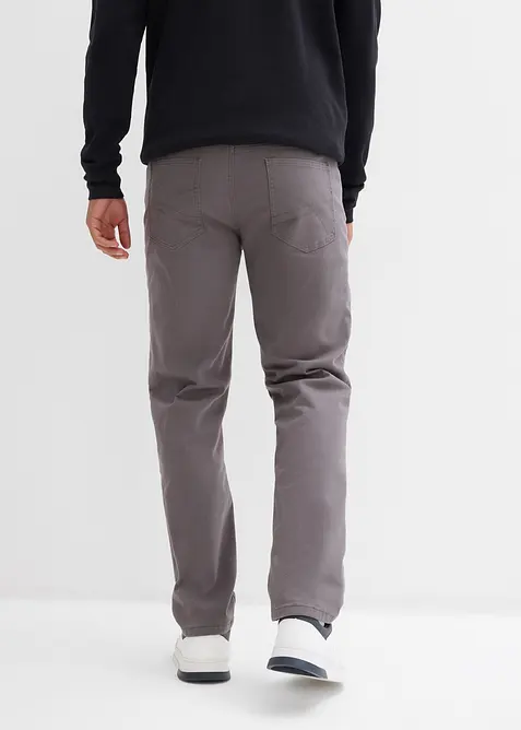 Regular fit-bukse i varmende materiale med mykt flanellf&ocirc;r og stretch, Straight, bonprix