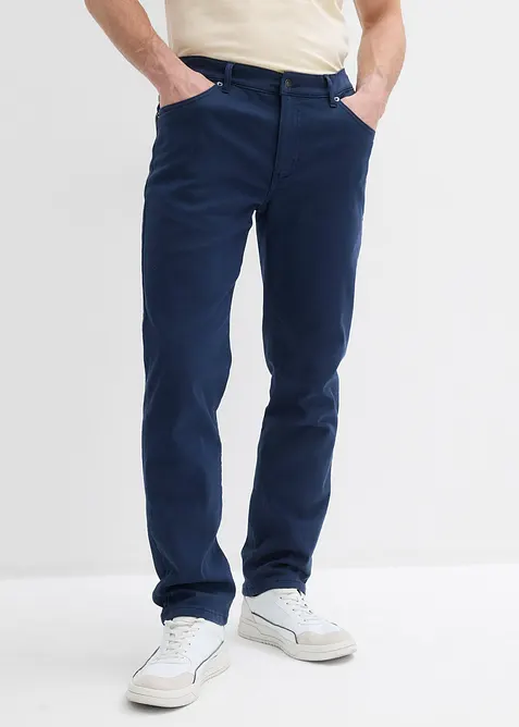 Regular fit-bukse i varmende materiale med mykt flanellf&ocirc;r og stretch, Straight, bonprix