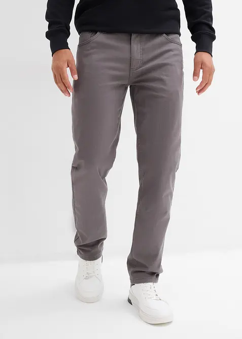 Regular fit-bukse i varmende materiale med mykt flanellf&ocirc;r og stretch, Straight, bonprix