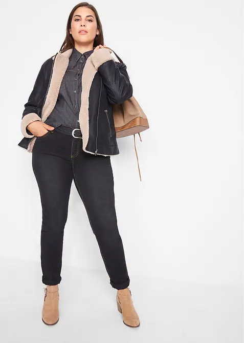 Jakke i imitert skinn, f&ocirc;ret, bonprix