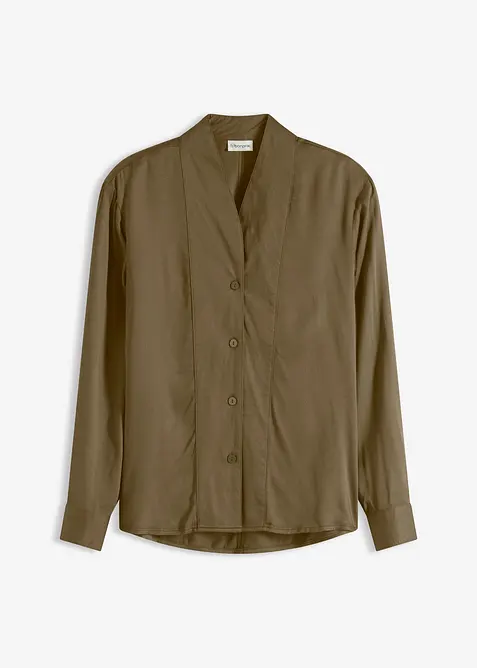 Bluse i lett sateng, bonprix