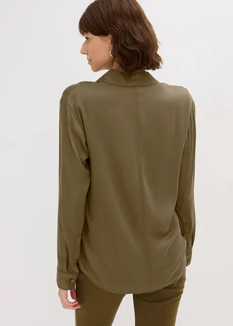 Bluse i lett sateng, bonprix