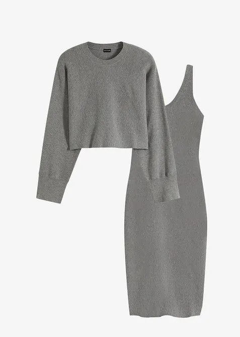 Strikket kjolesett  (2-delt sett), bonprix