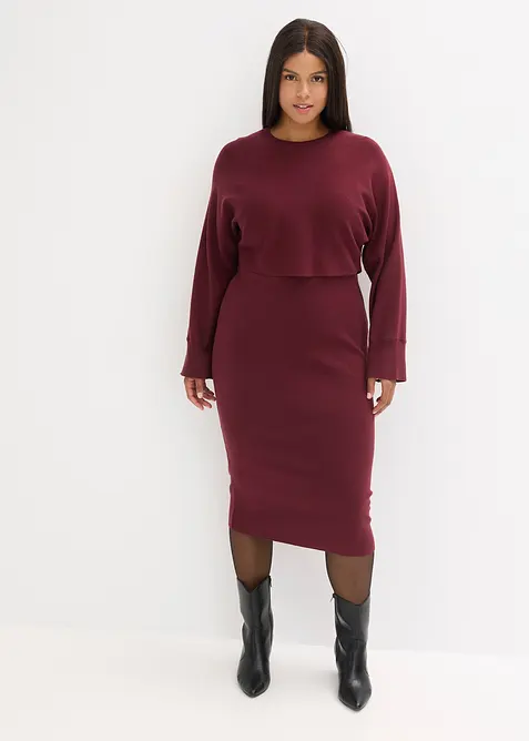 Strikket kjolesett  (2-delt sett), bonprix