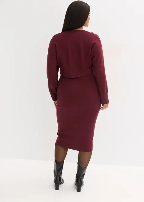 Strikket kjolesett  (2-delt sett), bonprix