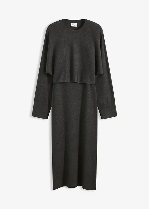 Strikket kjolesett  (2-delt sett), bonprix