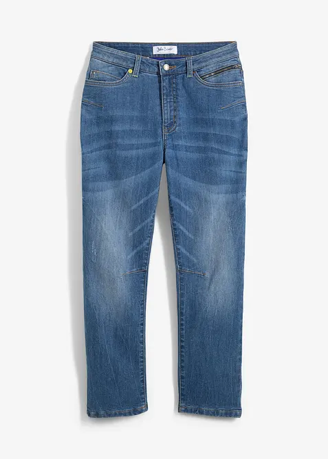Termojeans med flannelfôr, Slim Fit, tapered, bonprix