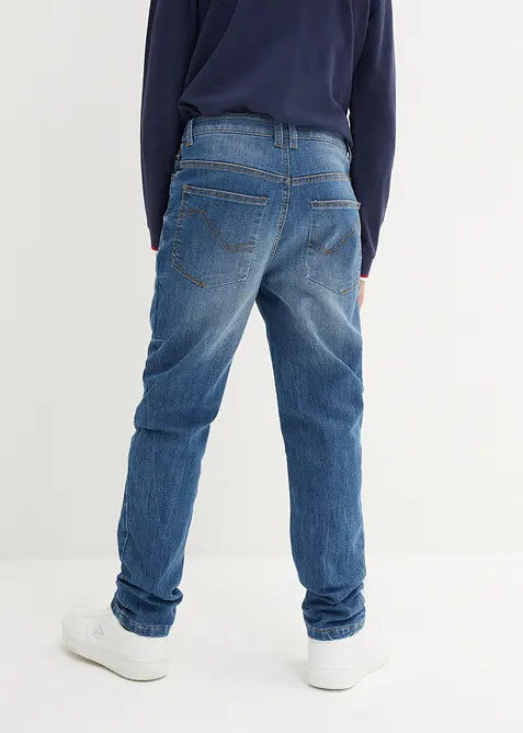 Termojeans med flannelfôr, Slim Fit, tapered, bonprix