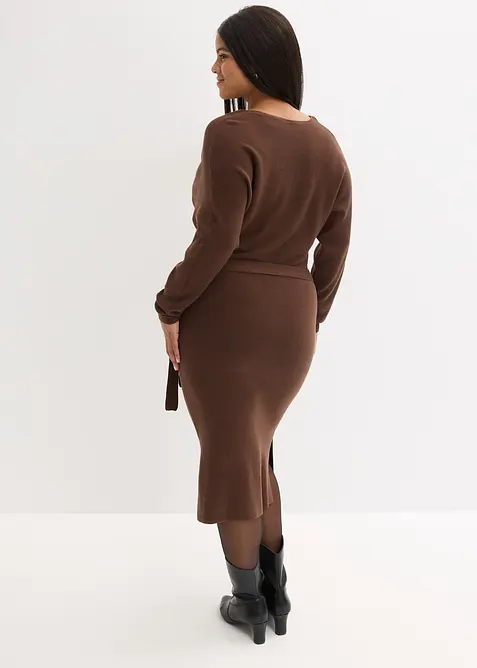 Strikkekjole av lett viskosemiks, bonprix