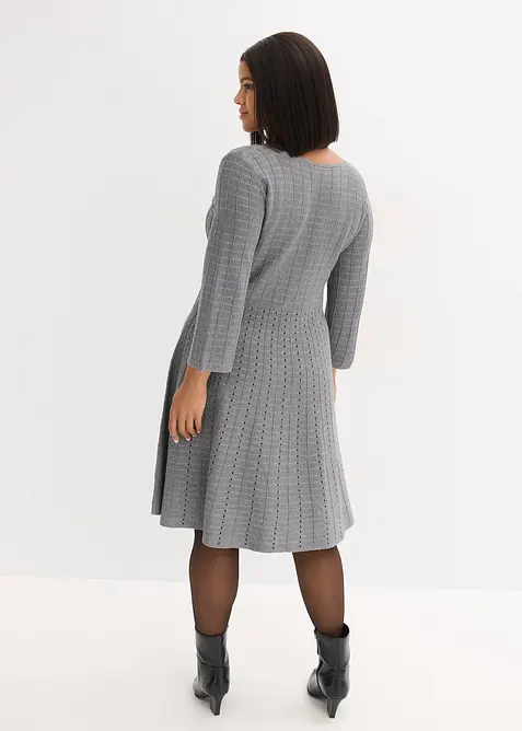 Strikkekjole i myk viskosemiks, bonprix