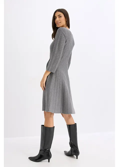 Strikkekjole i myk viskosemiks, bonprix