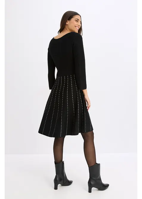 Strikkekjole i myk viskosemiks, bonprix