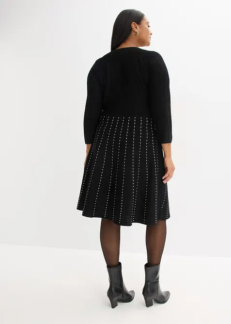 Strikkekjole i myk viskosemiks, bonprix