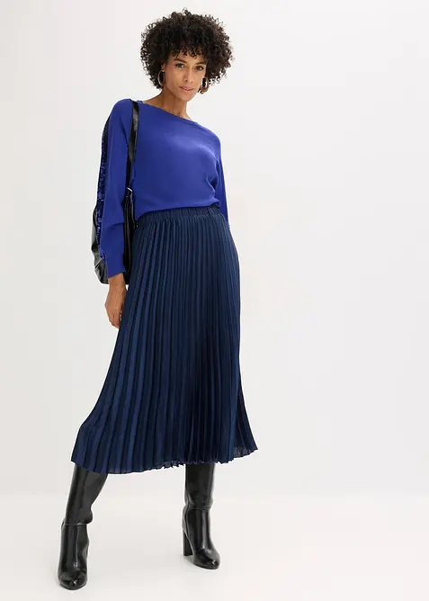 Finstrikket genser med paljetter, bonprix