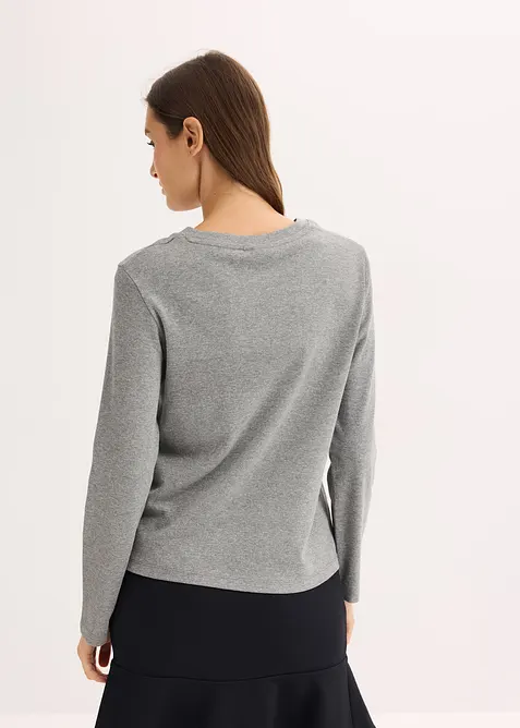 Langermet topp i 100% &oslash;kologisk bomull, bonprix