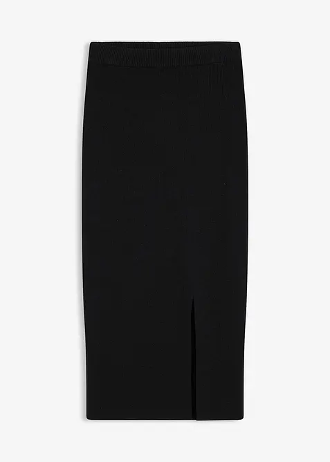 Finstrikket skjørt av myk viskosemiks, bonprix