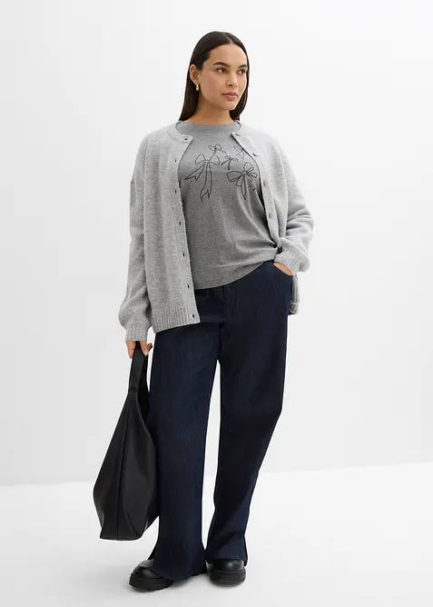 Langermet topp i 100% &oslash;kologisk bomull, bonprix