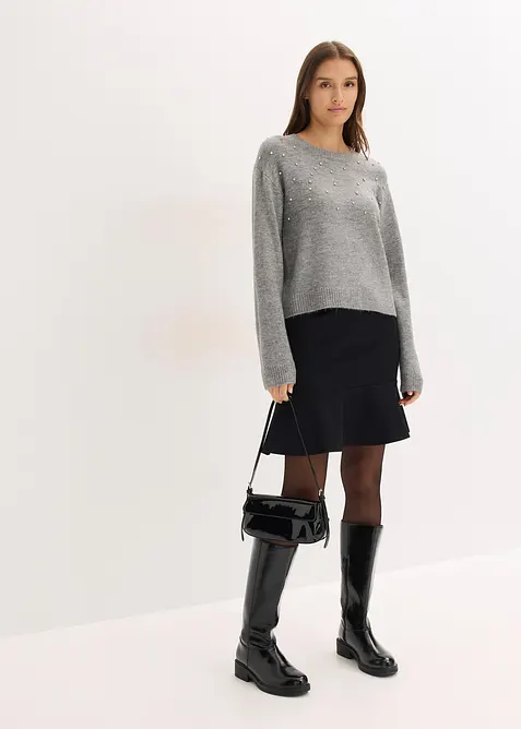 Miniskjørt i behagelig Punto di Roma-materiale, bonprix