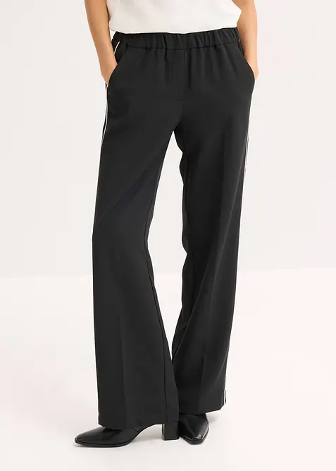 Vid bukse med pyntestriper, bonprix