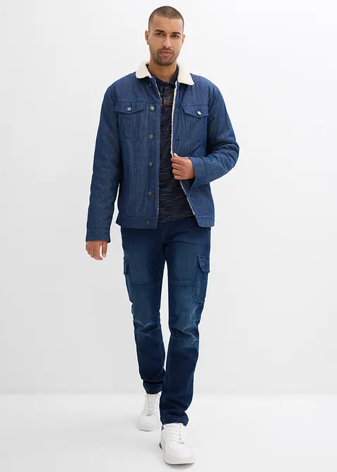 Termo Regular Fit cargo-jeans med komfortlinning og flanellfôr, Straight, bonprix