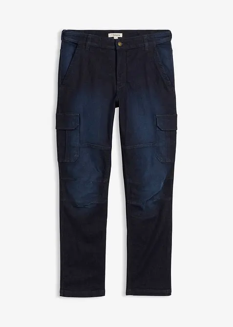 Termo Regular Fit cargo-jeans med komfortlinning og flanellfôr, Straight, bonprix