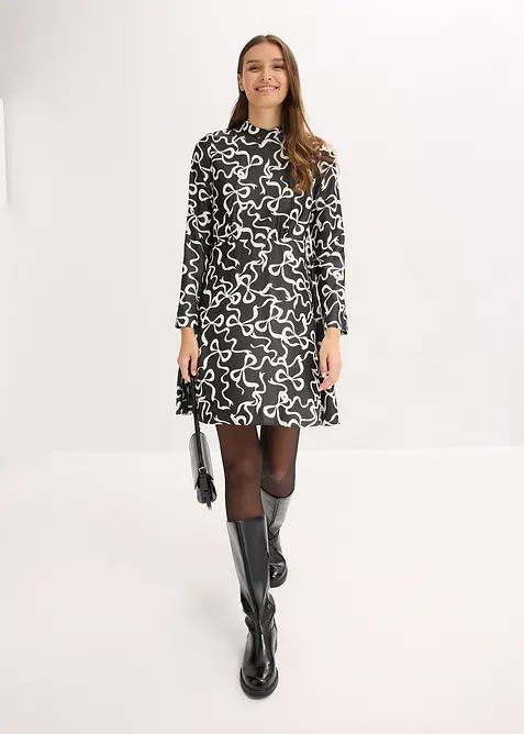 Midikjole i lett viskosemiks, bonprix