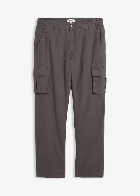 Relaxed Fit cargo-termobukse med flanellf&ocirc;r og komfortlinning, Straight, bonprix