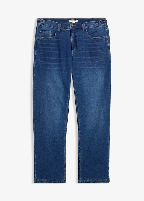Relaxed Fit-jeans i varmende denim med stretch og komfortlinning, Straight, bonprix
