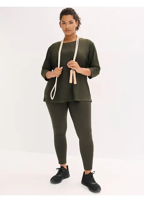 Varmende leggings med refleksdetaljer og mobillomme, bonprix