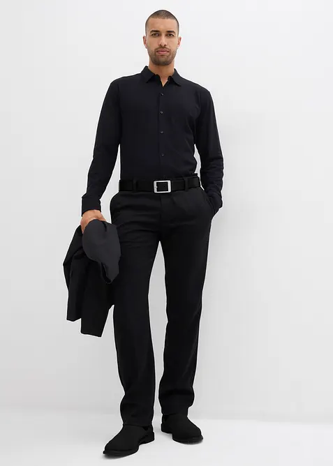 Skjorte i superstretch bomullspik&eacute; med elastan, Slim Fit, bonprix