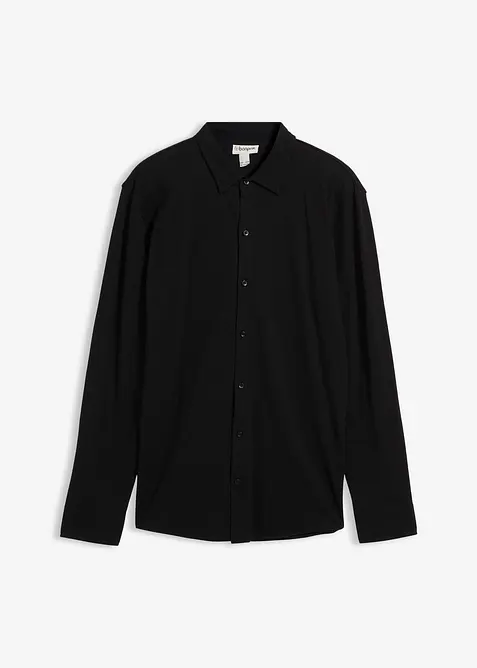 Skjorte i superstretch bomullspik&eacute; med elastan, Slim Fit, bonprix