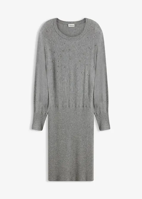 Strikket kjole i myk viskosemiks, bonprix