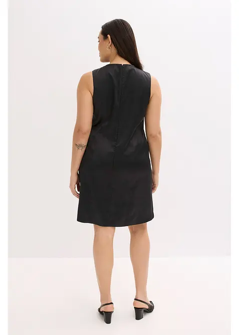 Minikjole i sateng med glans, bonprix