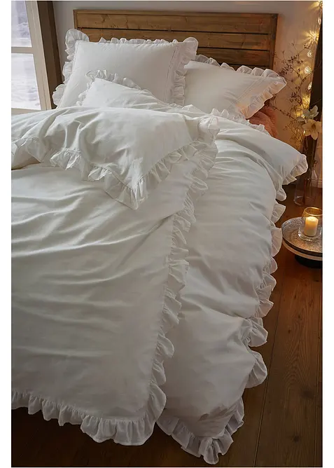 Sengesett med rysjer, bonprix