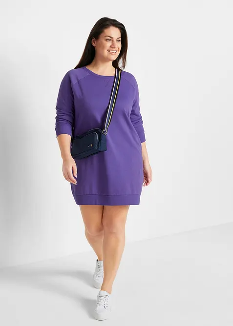 Sweatshirtkjole i myk frott&egrave;, bonprix