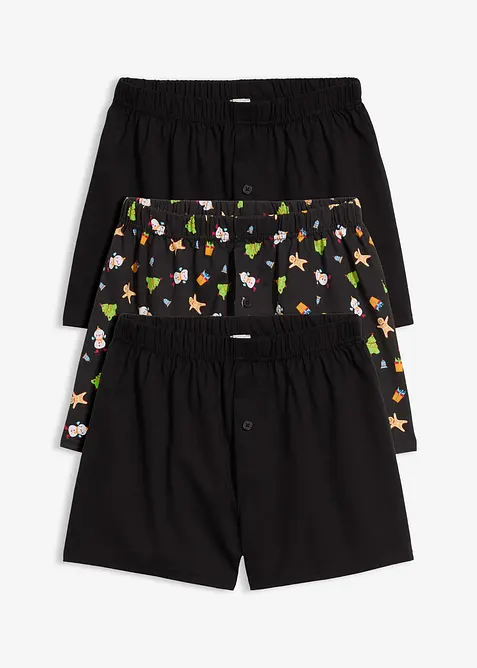 Vid boksershorts i 100% bomull (3-pack), bonprix