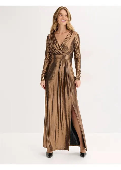 Selskapskjole av fin jersey med glans, bonprix