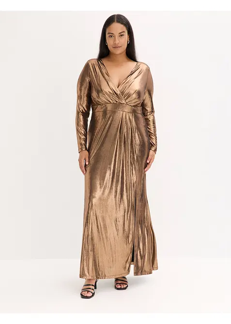 Selskapskjole av fin jersey med glans, bonprix